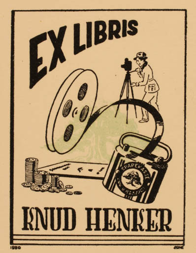 Exlibris by ? Unbekannt from Unknown for Knud Henker - 