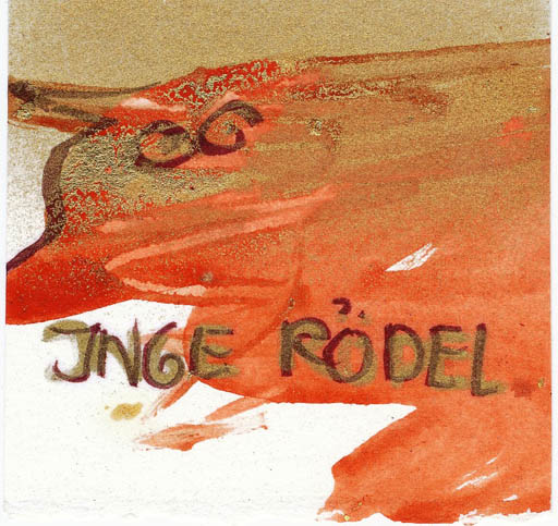 Exlibris by Erik Skjoldborg from Denmark for Inge Rödel - Abstract 