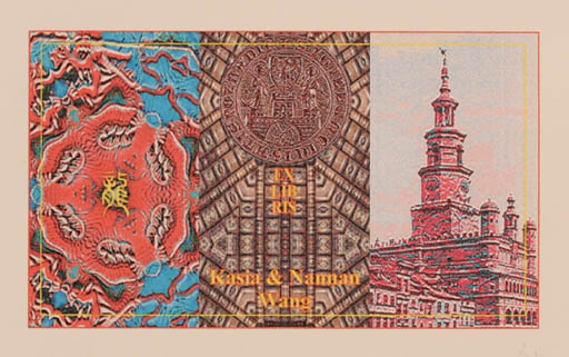 Exlibris by Rajmund Aszkowski from Poland for Kasia & Nannan Wang - Abstract Architecture 