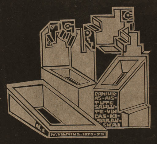 Exlibris by Vincas Kisarauskas from Lithuania for Vincas Kisarauskas - Abstract 