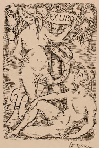 Exlibris by ? ? from Unknown for ? ? - Adam and Eve Erotica Ex Erotica 