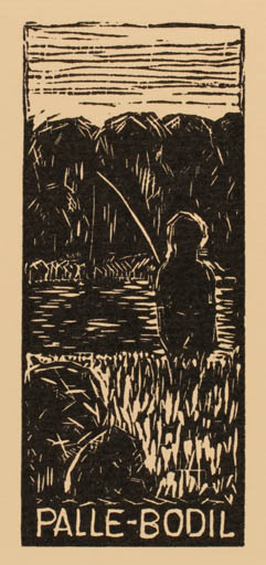 Exlibris by Chr. W. Bauditz from Denmark for ? Palle-Bodil - Hobby Scenery/Landscape 