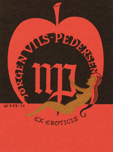 Exlibris by Christian Blæsbjerg from Denmark for Jørgen Vils Pedersen - Ex Erotica 