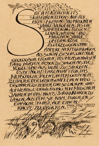 Exlibris by Katharina Joanowitsch from Germany for Andreas Selle - Text/Writing 