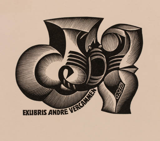 Exlibris by Anatolij Kalaschnikow from Russia for Andre Vercammen - Abstract 