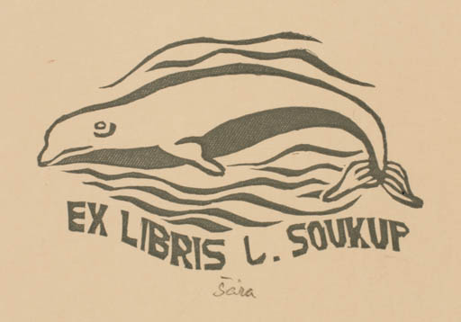 Exlibris by Frantisek Sara from Czech Republic for ? Soukup - Fauna Maritime 