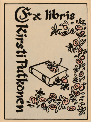 Exlibris by ? Unbekannt from Finland for Kirsti Putkonen - Book Flora 