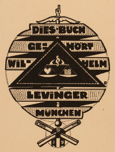 Exlibris by ? Unbekannt from Germany for Wilhelm Levinger - Law 