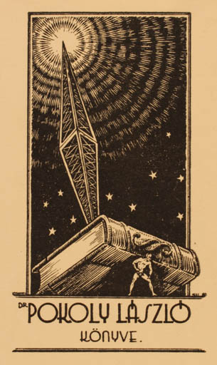 Exlibris by ? Unbekannt from Hungary for Laszlo Pokoly - Book Technology 