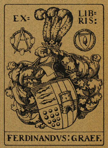 Exlibris by ? Unbekannt from Unknown for Ferdinandus Graef - Heraldry 