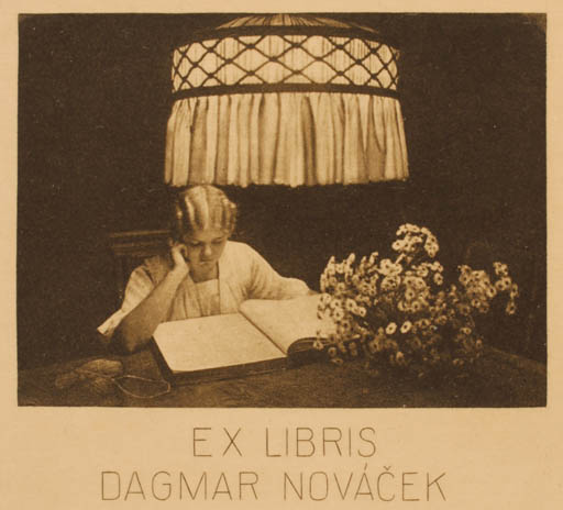 Exlibris by ? Unbekannt from Czech Republic for Dagmar Novacek - Book Interior Woman 