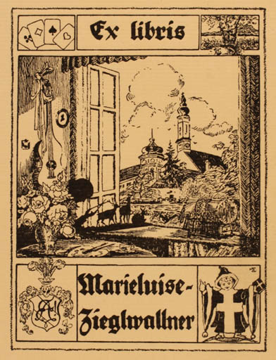 Exlibris by ? Unbekannt from Unknown for Marieluise Zieglwallner - Interior Church 