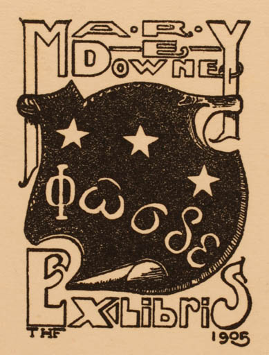 Exlibris by ? Unbekannt from Unknown for Mary Dowene - Abstract 