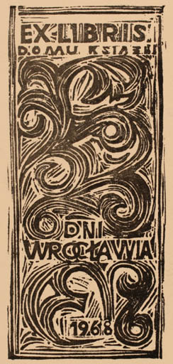 Exlibris by ? Unbekannt from Unknown for Dom Ksiazki Wroclaw - Abstract 