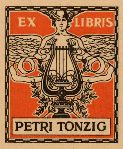 Exlibris by ? Unbekannt from Unknown for Petri Tonzig - Music 