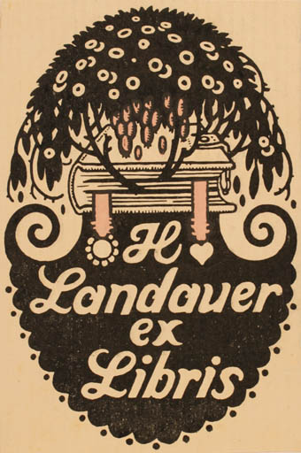 Exlibris by ? Unbekannt from Unknown for H. Landauer - Book 