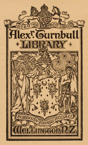 Exlibris by ? Unbekannt from New Zealand for Alex R Turnbull - Heraldry 